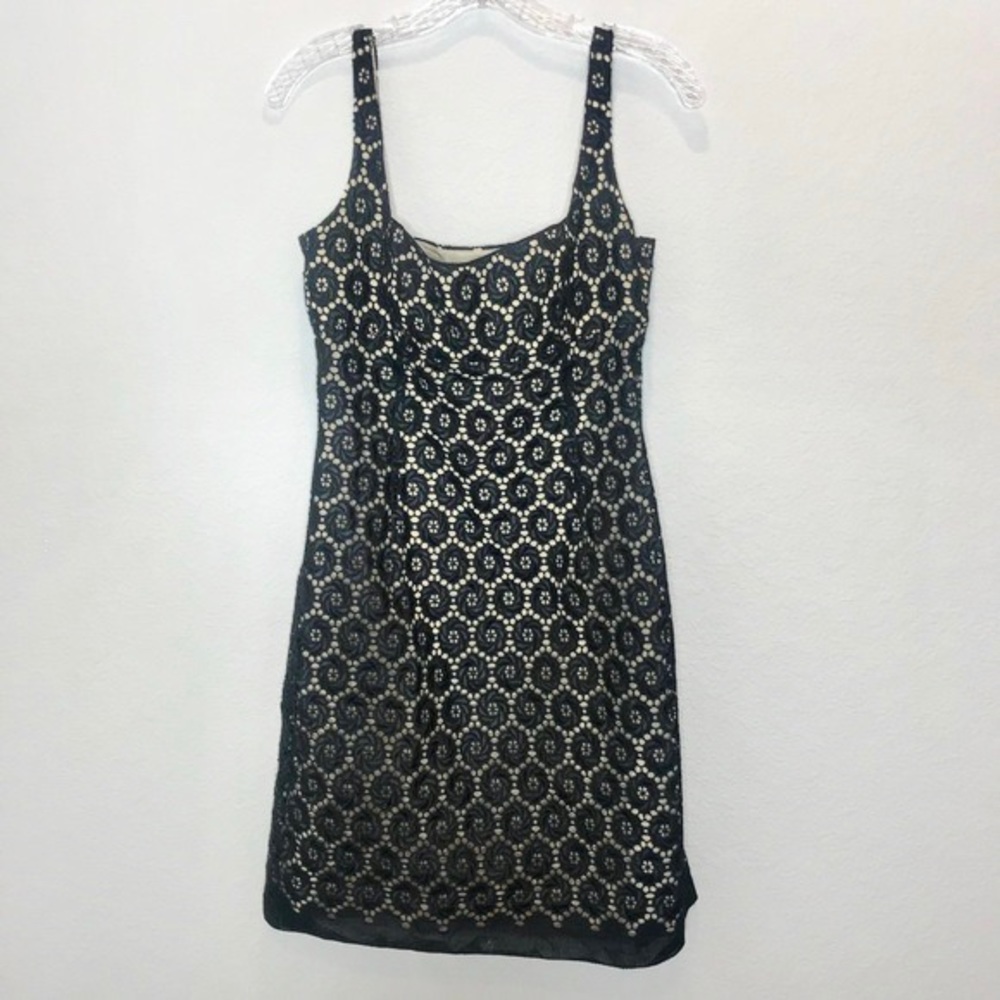 Ellie Tahari Latice Overlay Dress